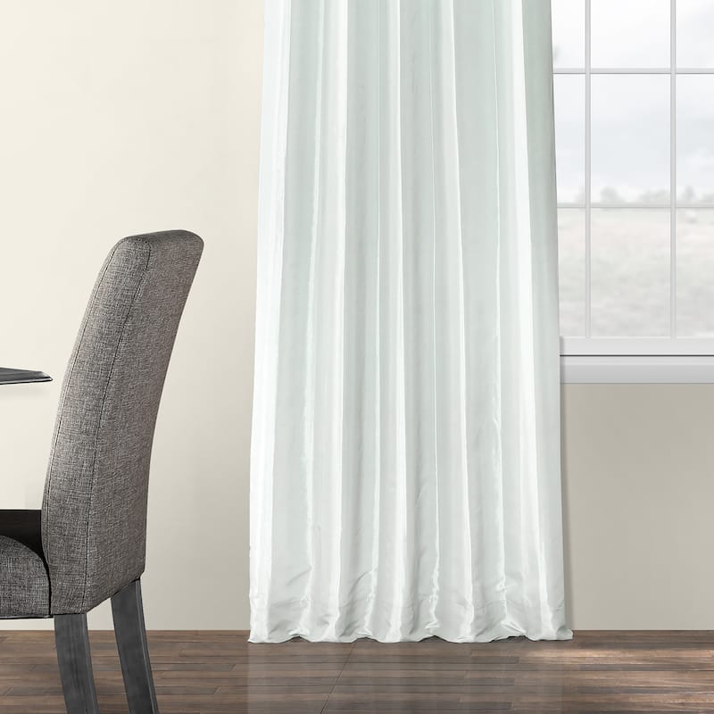 Exclusive Fabric Blackout Faux Silk Taffeta Curtain (1 Panel)