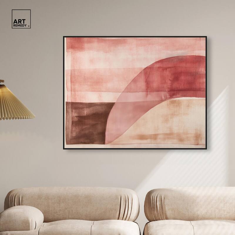 Faded Crimson Canvas by Art Remedy