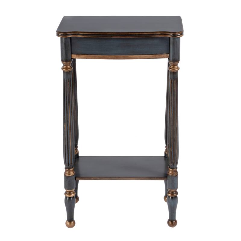 Whitney 17.5 in. W Rectangular Wood Console Table with Lower Open Shelf
