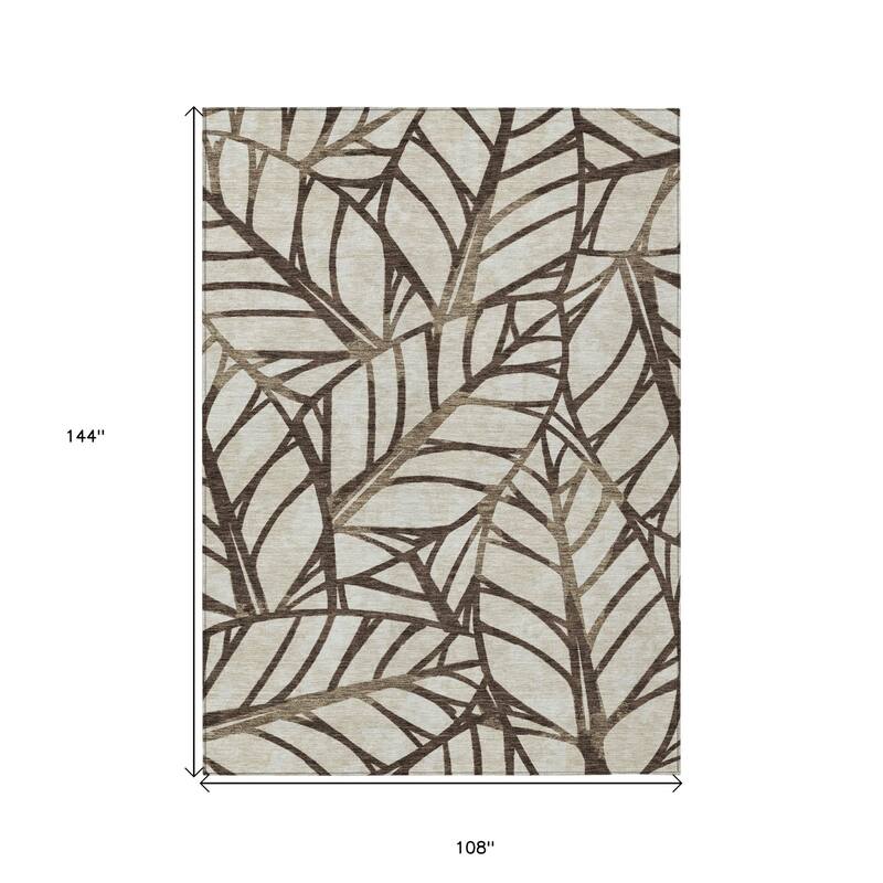 HomeRoots Floral Transitional Rectangle Outdoor Rug