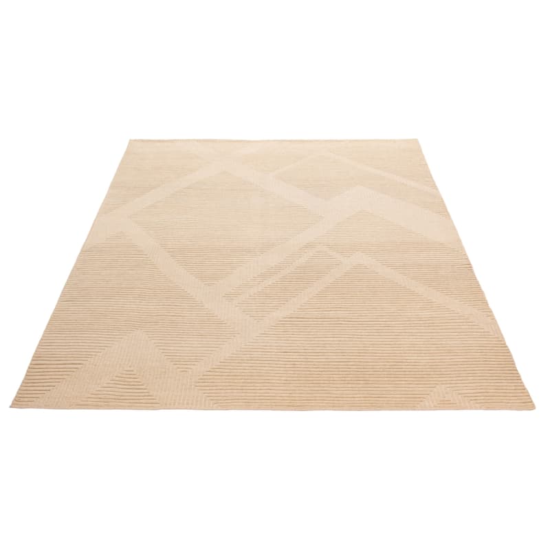 ECARPETGALLERY Hand-knotted Tangier Cream Wool Rug - 7'11 x 10'3