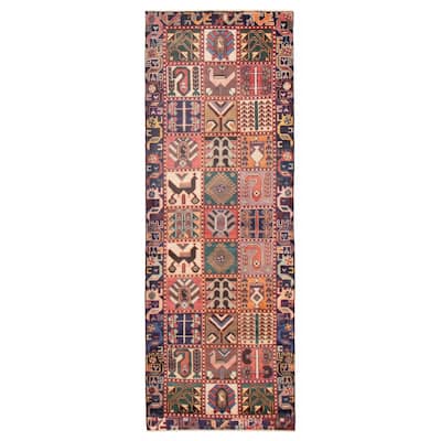 ECARPETGALLERY Hand-knotted Andelz Red Wool Rug - 3'4 x 9'8