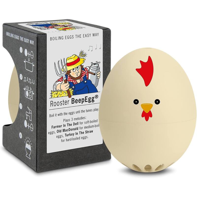 Brainstream Beepegg Egg Timer Singing Floating Egg Timer - 2.13"W x 2.17"H - Hen