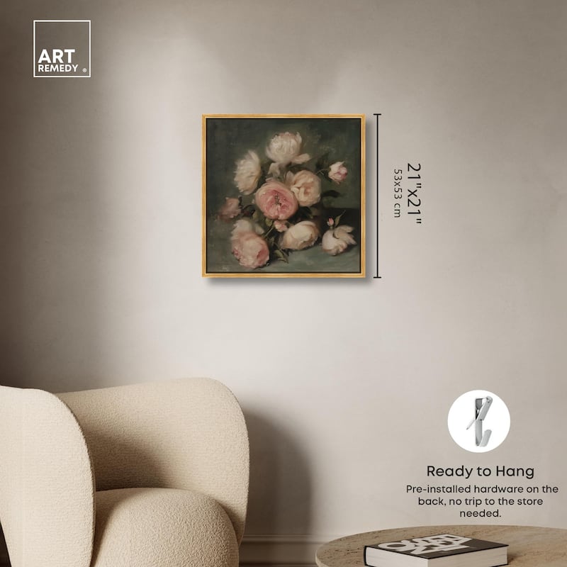 Roses in Shadow I Canvas by Art Remedy