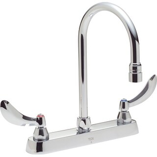Delta Double Handle 1.5GPM Ceramic Disc Kitchen Faucet with Blade - Bed ...