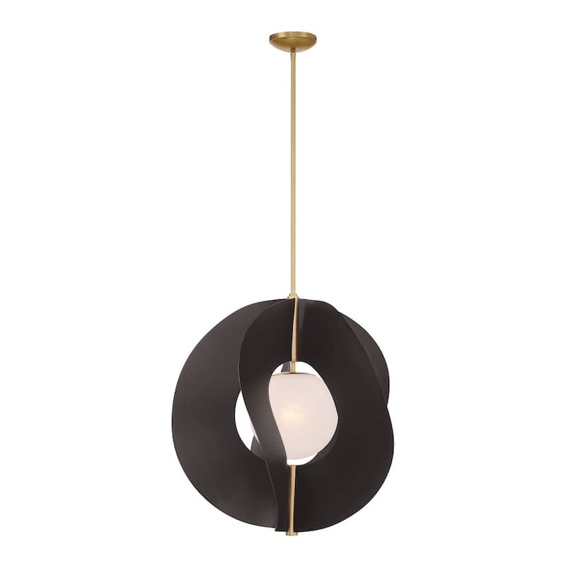 Minka Lavery 3951 Gloria 24" Wide Pendant with Etched Seedy Glass