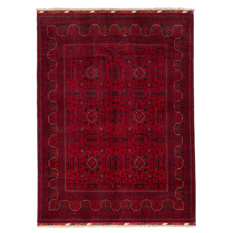 ECARPETGALLERY Hand-knotted Finest Khal Mohammadi Red Wool Rug - 5'0 x 6'8