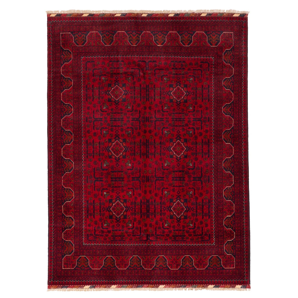 ECARPETGALLERY Hand-knotted Finest Khal Mohammadi Red Wool Rug - 5'0 x 6'8