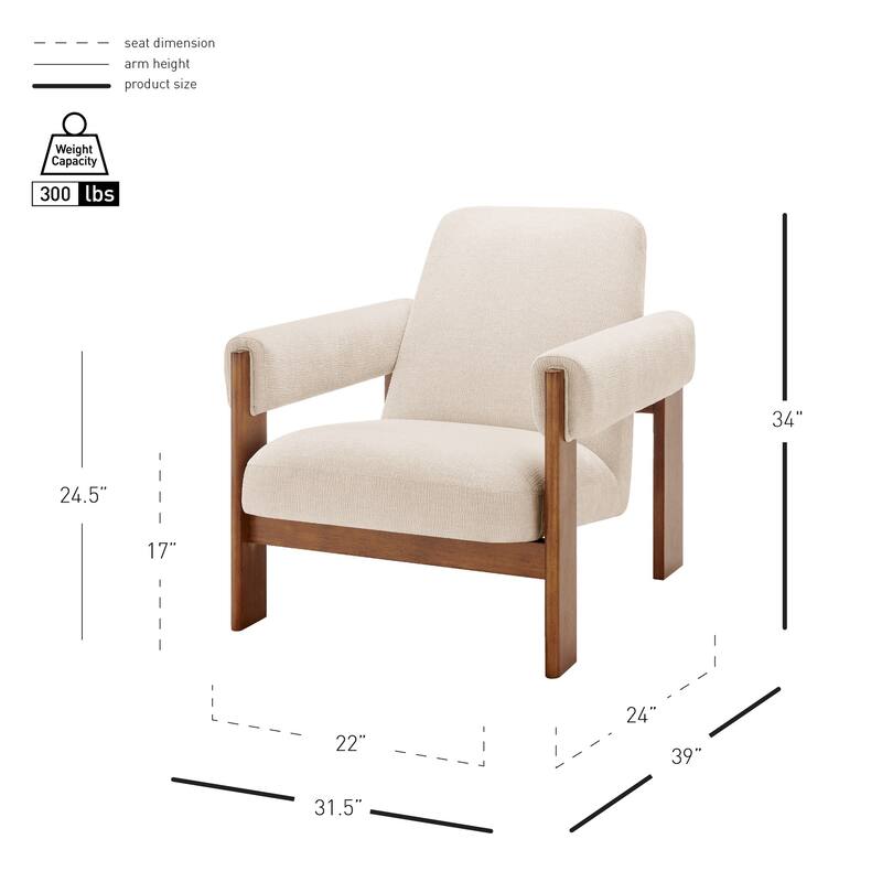 NPD Furniture Silvia Fabric Accent Arm Chair