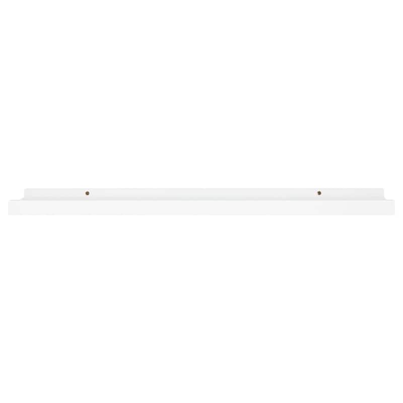 Yuli Wall Shelf Set of 2, Raised Ledge Design, Classic White 32 Inch