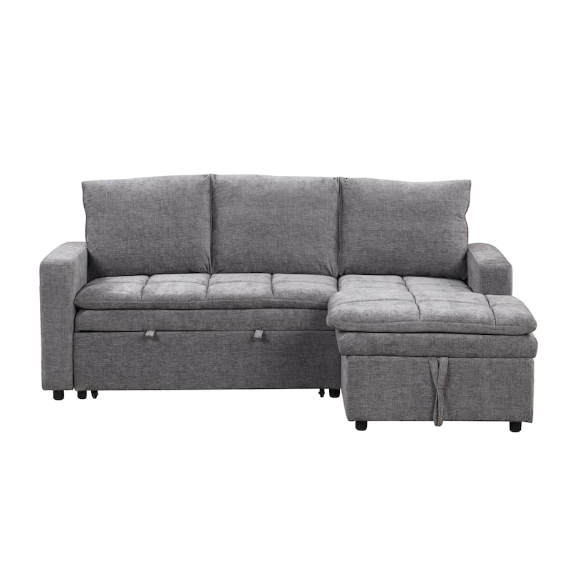 Modern Sectional Sofa Bed with Storage Space and Upholstered for Living Rooms and Apartments