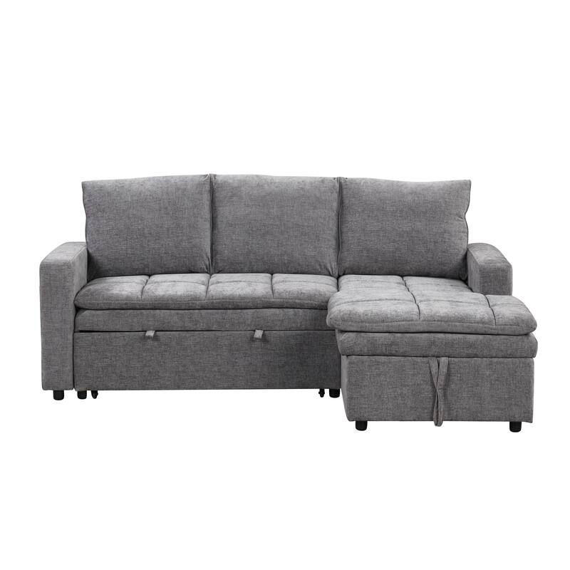 Versatile Sectional Sofa Bed with Chaise, Storage, and Easy Assembly
