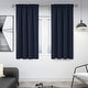 preview thumbnail 73 of 85, Deconovo Solid Rod Pocket Curtain Panel Pair, Set of 4 Panels 38x54 Inch - Navy Blue
