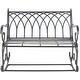 preview thumbnail 25 of 41, SAFAVIEH Ressi Victorian Scroll Iron Outdoor Rocking Bench. - 43 in. W x 33 in. D x 37 in. H