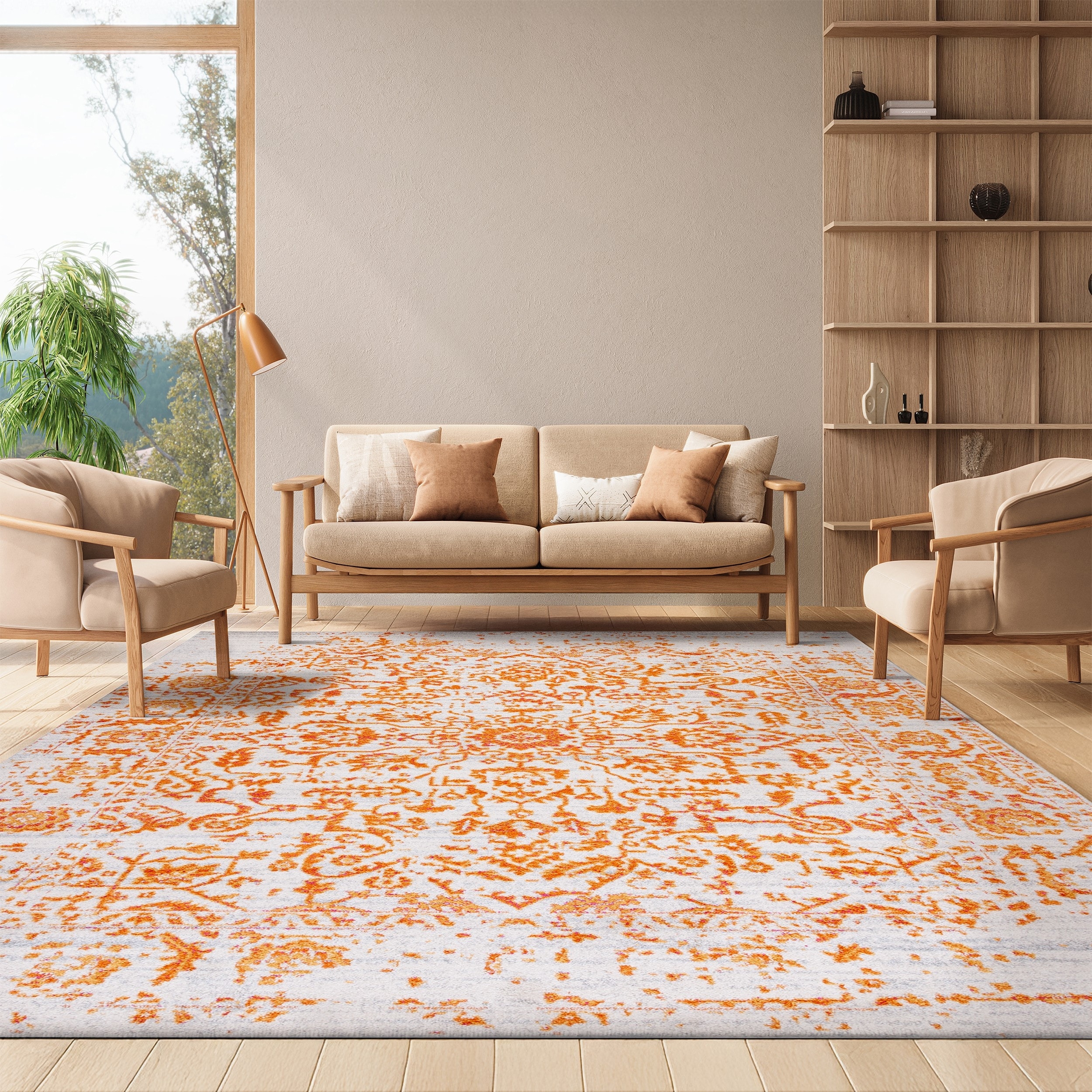 SAFAVIEH Madison Vernelle Distressed Vintage Boho Oriental Rug