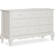 preview thumbnail 1 of 4, Evolur Aurora Cream Wood 7-drawer Double Dresser Cream - 7-drawer