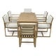 preview thumbnail 7 of 37, 7 Pcs Outdoor Patio Dining Table and Chair Set, All-Weather Patio Furniture Set, Dining Table with Umbrella Hole and 6 Chairs
