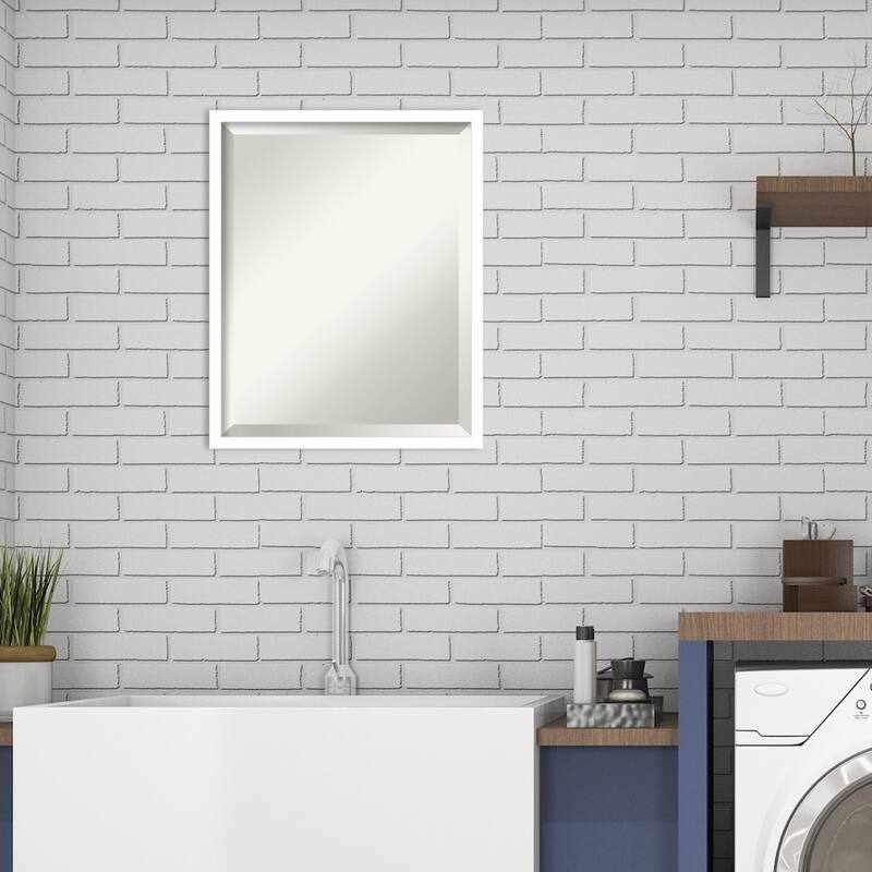 Beveled Wood Wall Mirror - Svelte Frame