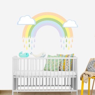 Rainbow Wall Decal Nursery - Clouds Wall Decor - Bed Bath & Beyond ...