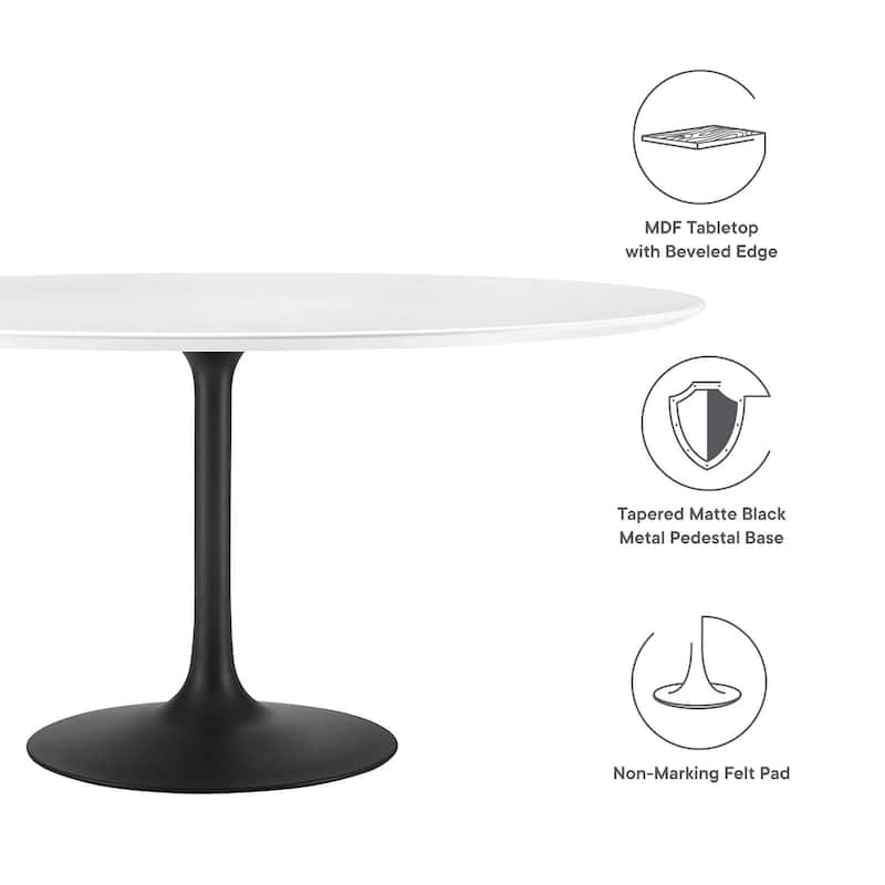 60" Round Wood Dining Table