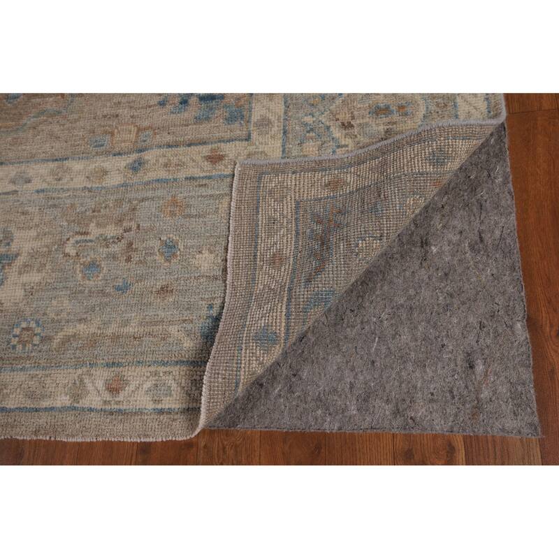 Oushak Turkish Area Rug Vegetable Dye Hand-Knotted Floral Wool Carpet - 8'1"x 10'1"