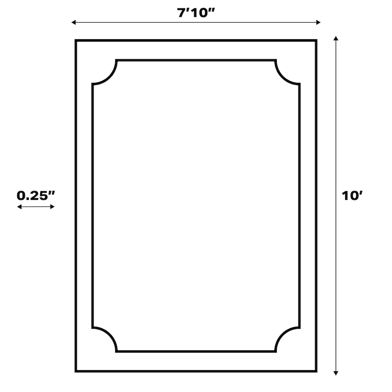 JONATHAN Y Ainsley Classic 2-Stripe Border Washable Area Rug