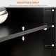 preview thumbnail 13 of 15, HOMCOM Modern Sideboard with Drawers, Buffet Cabinet with Storage Cabinets, Rubberwood Top and Adjustable Shelves, White