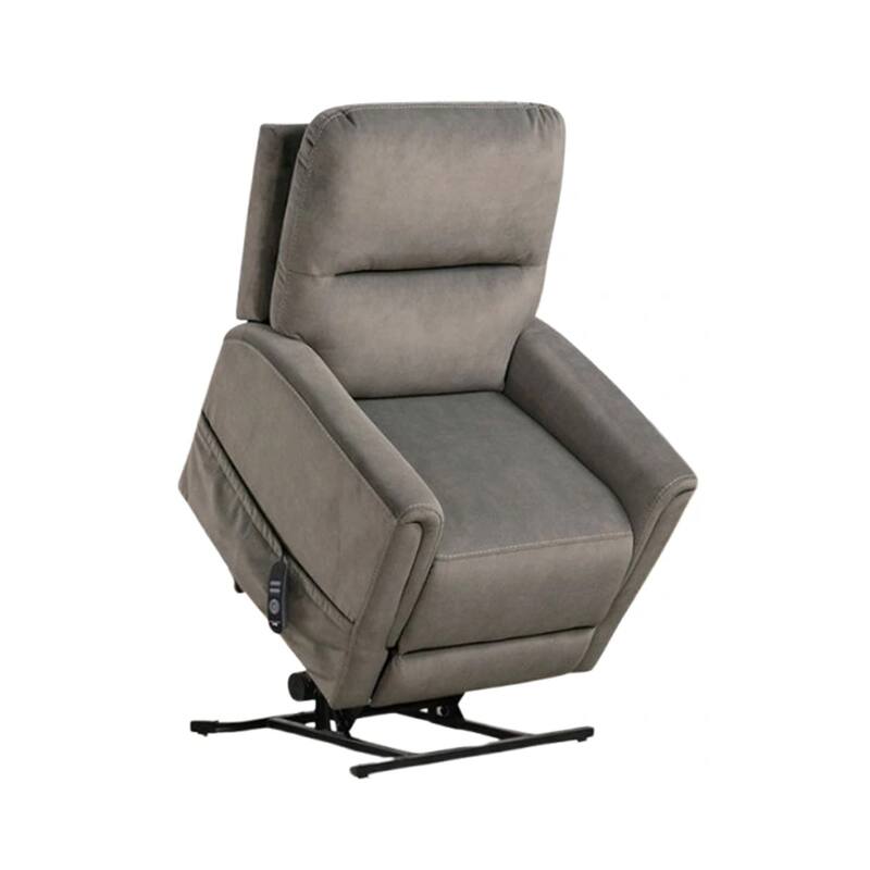 Power Lift Chair with Heat and Massage, Gray Fabric Padded, USB Port