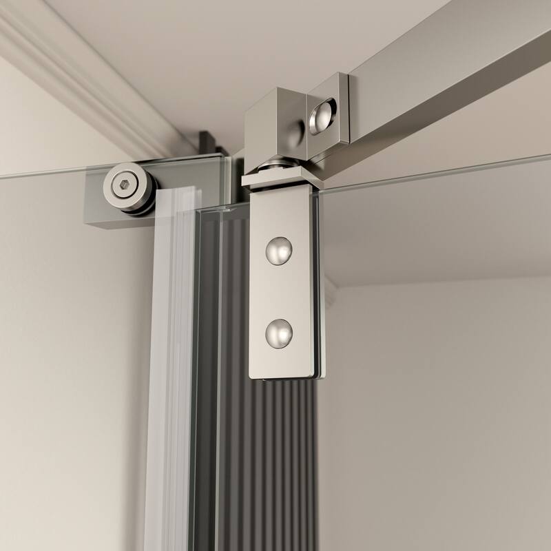 34.75'' W x 72'' H Semi-Frameless Neo-Angle Pivot Shower Door - 34.75" X 34.75" X 72"