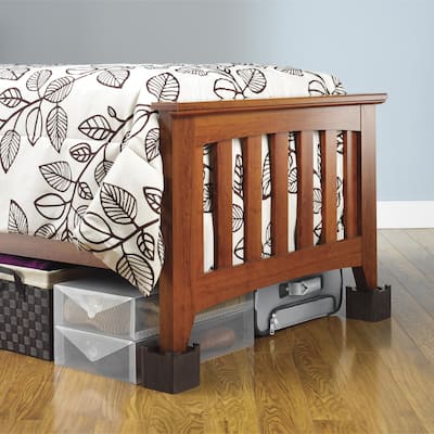 Whitmor Wood Bed Risers - Espresso - Set of 4