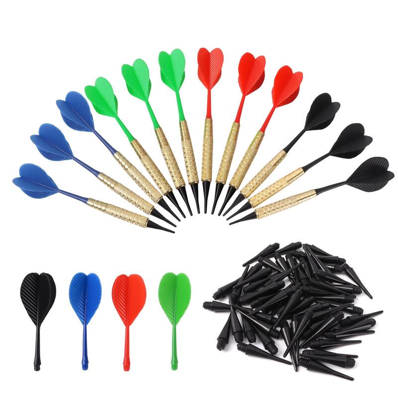 GSE™ 12-Pcs of 16 Grams Soft Tip Darts, Plus 60 Free Dart Tips. Bar Darts for for Electronic Dartboard - Gold
