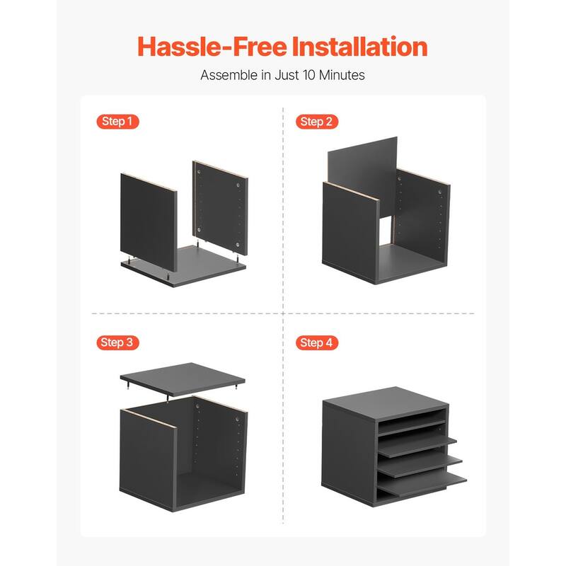 5 Compartments Office Literature Organizers Mailbox with Adjustable and Removable Shelves