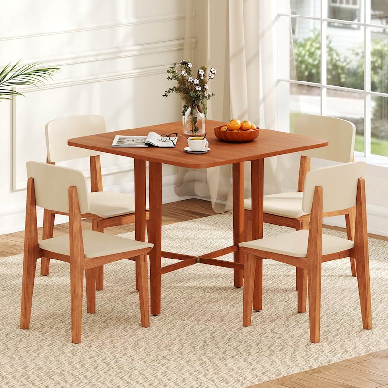 Costway Foldable Dining Table for 2-4 People Extendable Table with - See Details