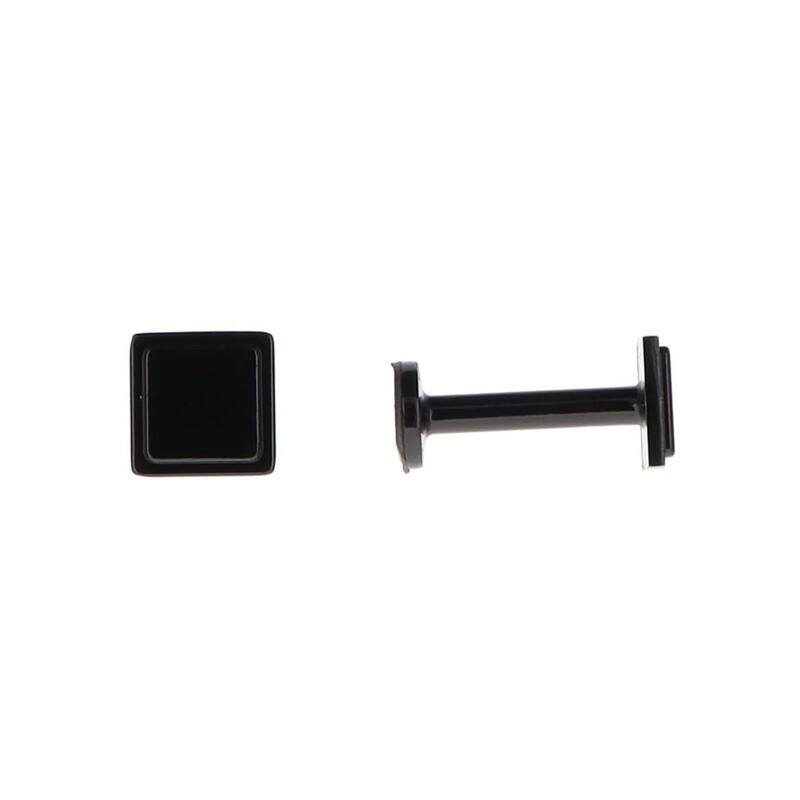 Curtain Tieback Hooks - Set of 2 Adhesive Hooks Holdbacks - Square - Black