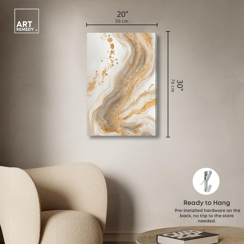 Gold Vein Canvas by Art Remedy, Gallery Wrapped