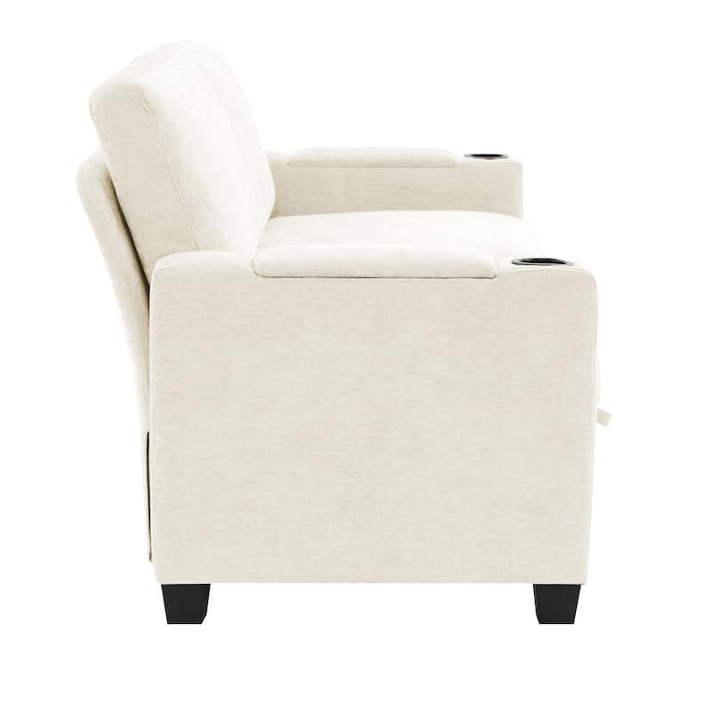 Chenille Sectional Sofa, Hidden Storage & Modular Design