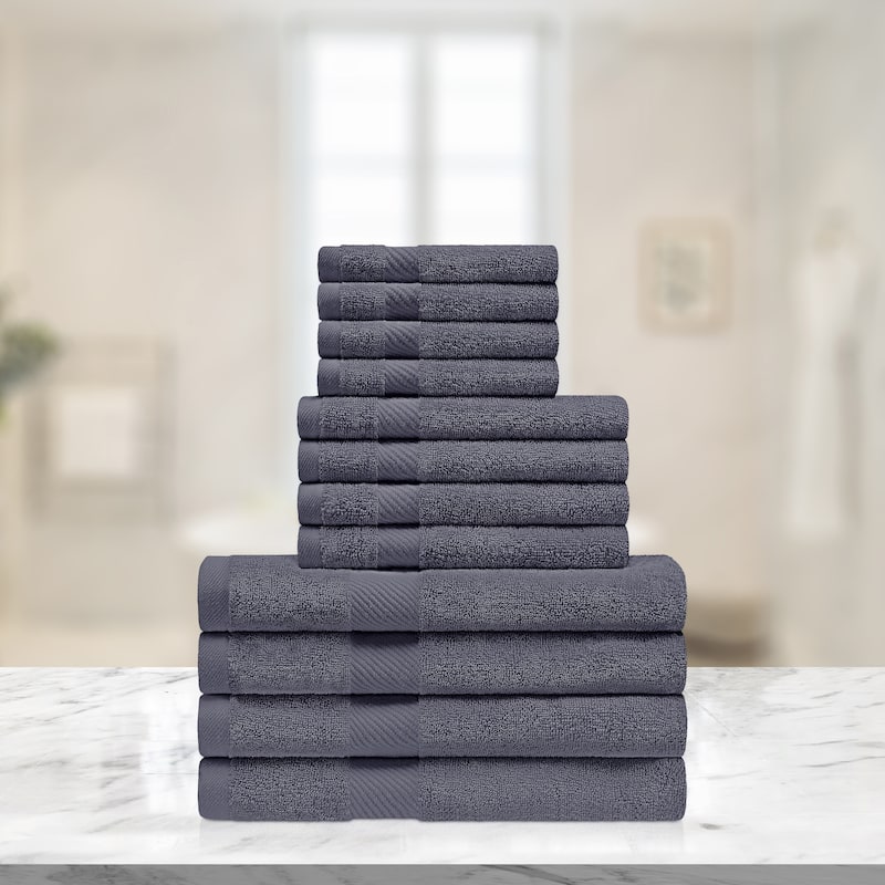 Superior Ismailia Egyptian Cotton 12-Piece Towel Set