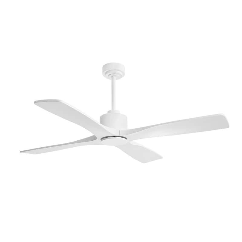 MLiAN 54 inch 4 Soild Wood Blades Indoor Ceiling Fan with Remote - 54 inch