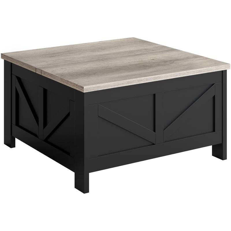 Yaheetech Square Lift-Top Coffee Table with Hidden Compartments for Living Room