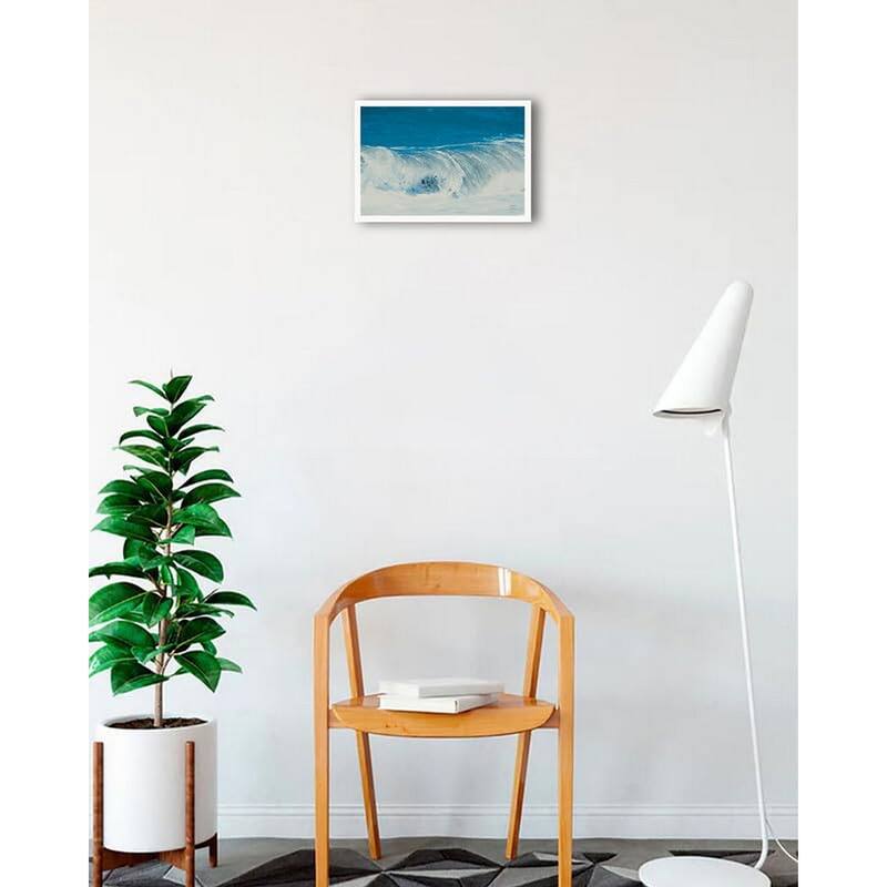 Lost Coast Waves II Framed Poster - 12 x 18 Inch - White
