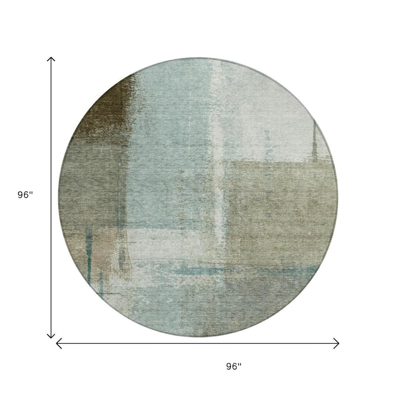 HomeRoots Abstract Transitional Rectangle Outdoor Rug