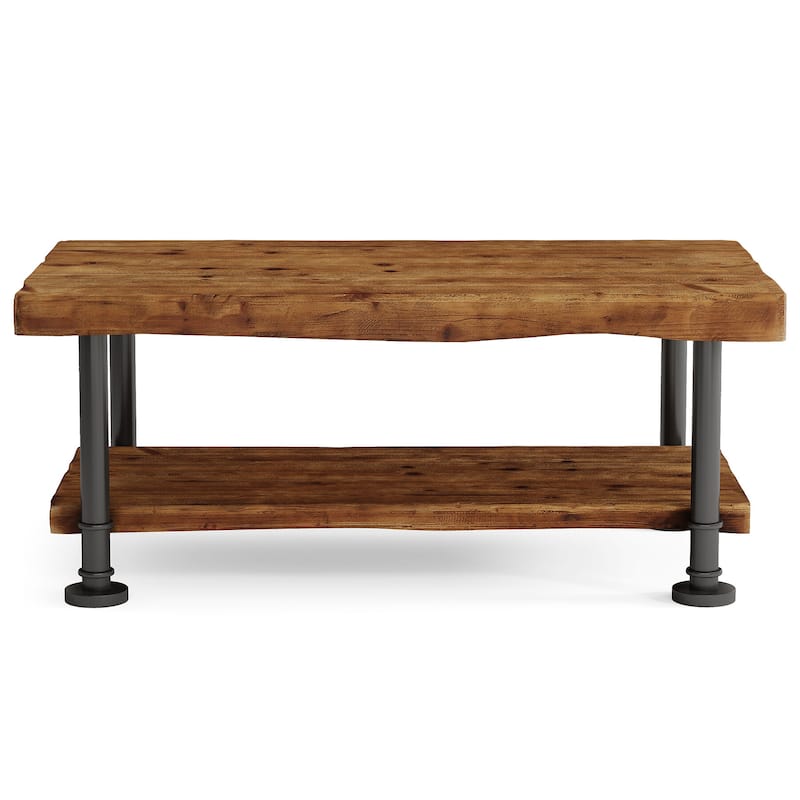 47" Solid Wood Coffee Table, Rectangular Accent Center Table