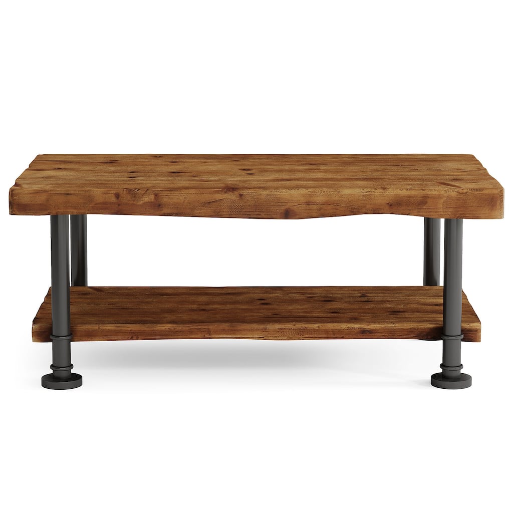 47" Solid Wood Coffee Table, Rectangular Accent Center Table