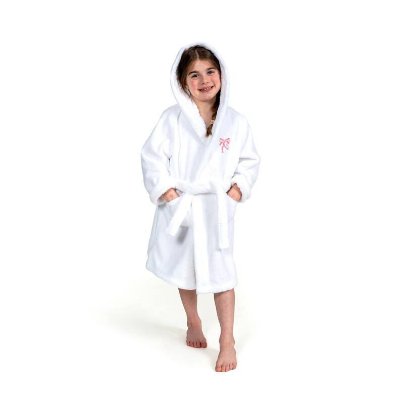 Sweet Kids 100% Polyester SUPER PLUSH Double Brushed Hooded Bathrobe - CROWN