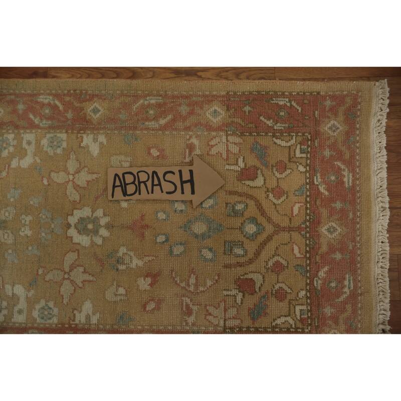 Hand Knotted Oriental 100% Wool Carpet Traditional All-Over Brown Ziegler Area Rug - 3' 10'' X 1' 11''