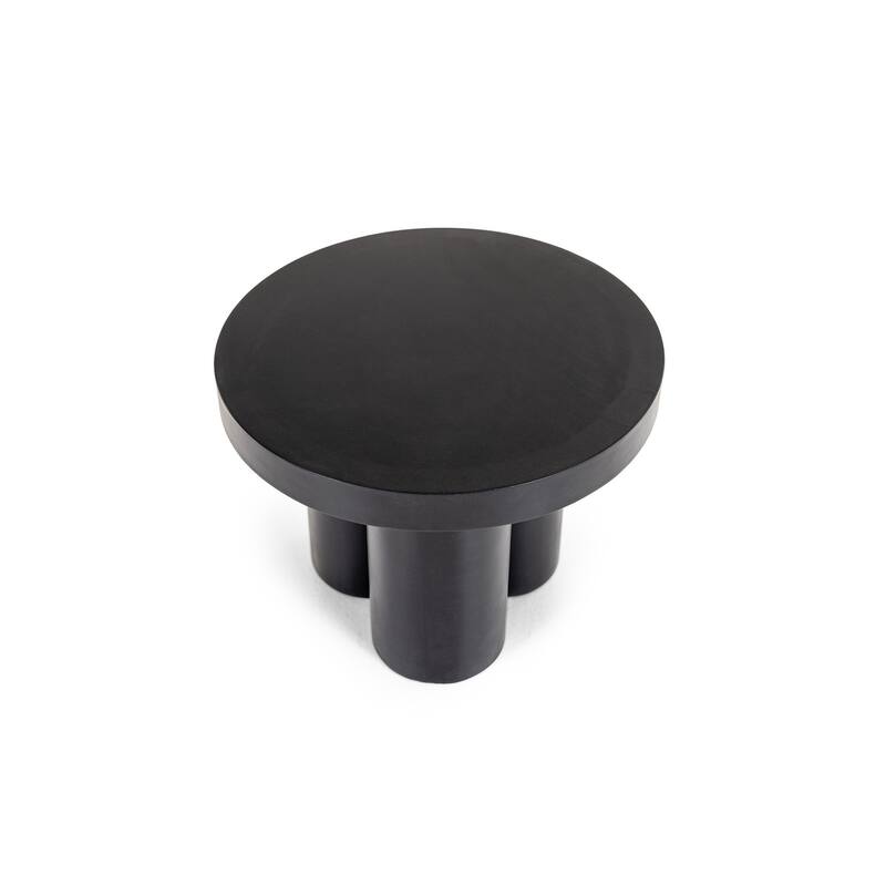 Modrest Bruni Modern Black Concrete End Table