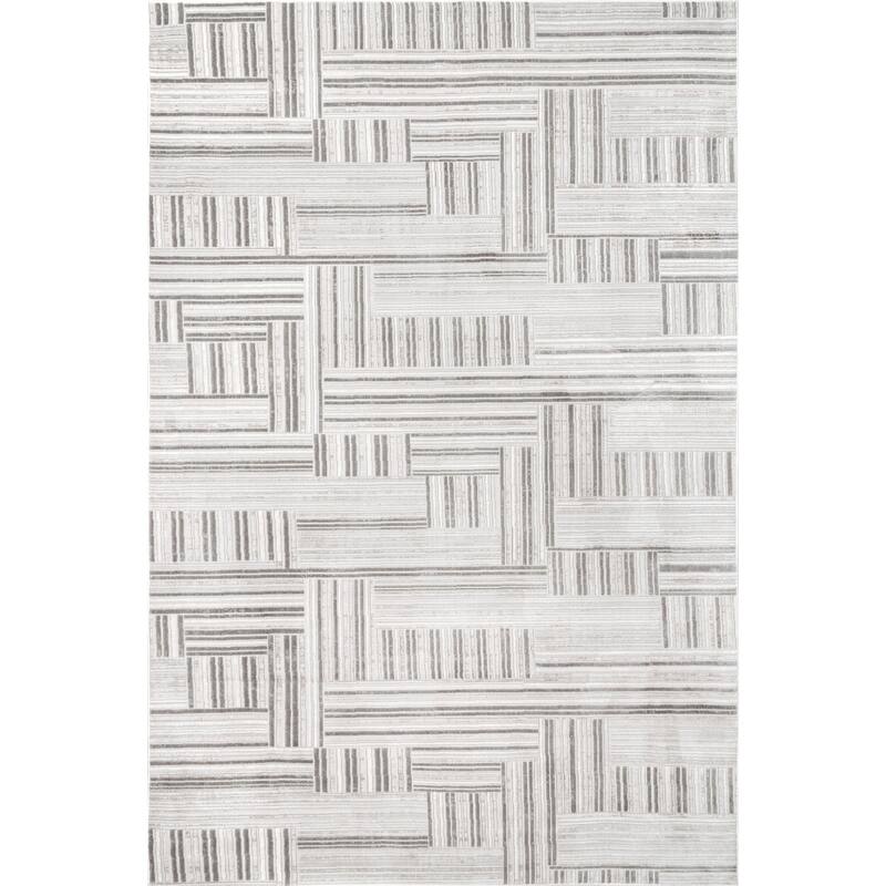 Nuloom Violet Modern Abstract Linework Area Rug