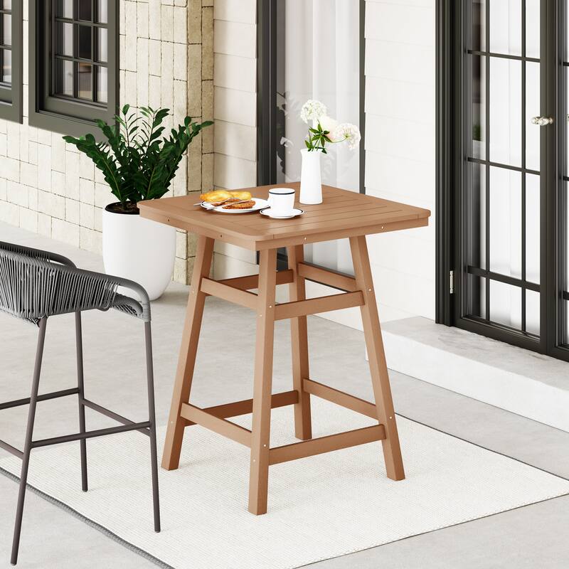 Laguna Hdpe All Weather Outdoor Patio 30" Square Counter Bistro Table