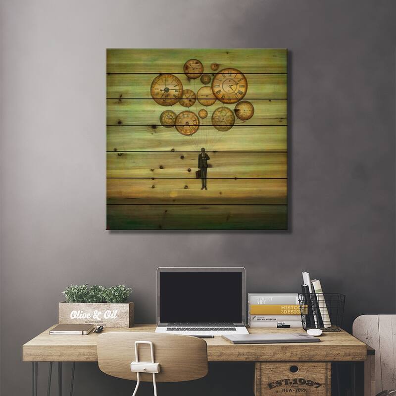 Waiting for Time to Fly Print On Wood by Duy Huynh - Multi-Color