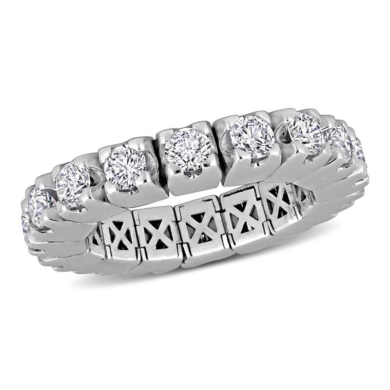 Miadora 2 3/5ct TDW Diamond Eternity Ring in 14k White Gold